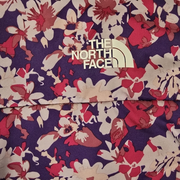 The North Face Kids Floral Soft Lining Zip Jacket Pink and Purple Size 6-12month - Picture 7 of 16